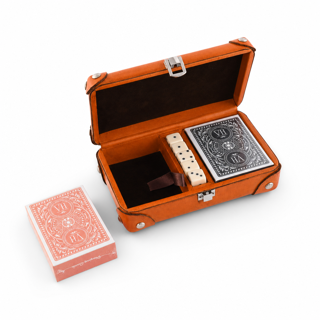 Bit Leather Amber Playing Card Set 8