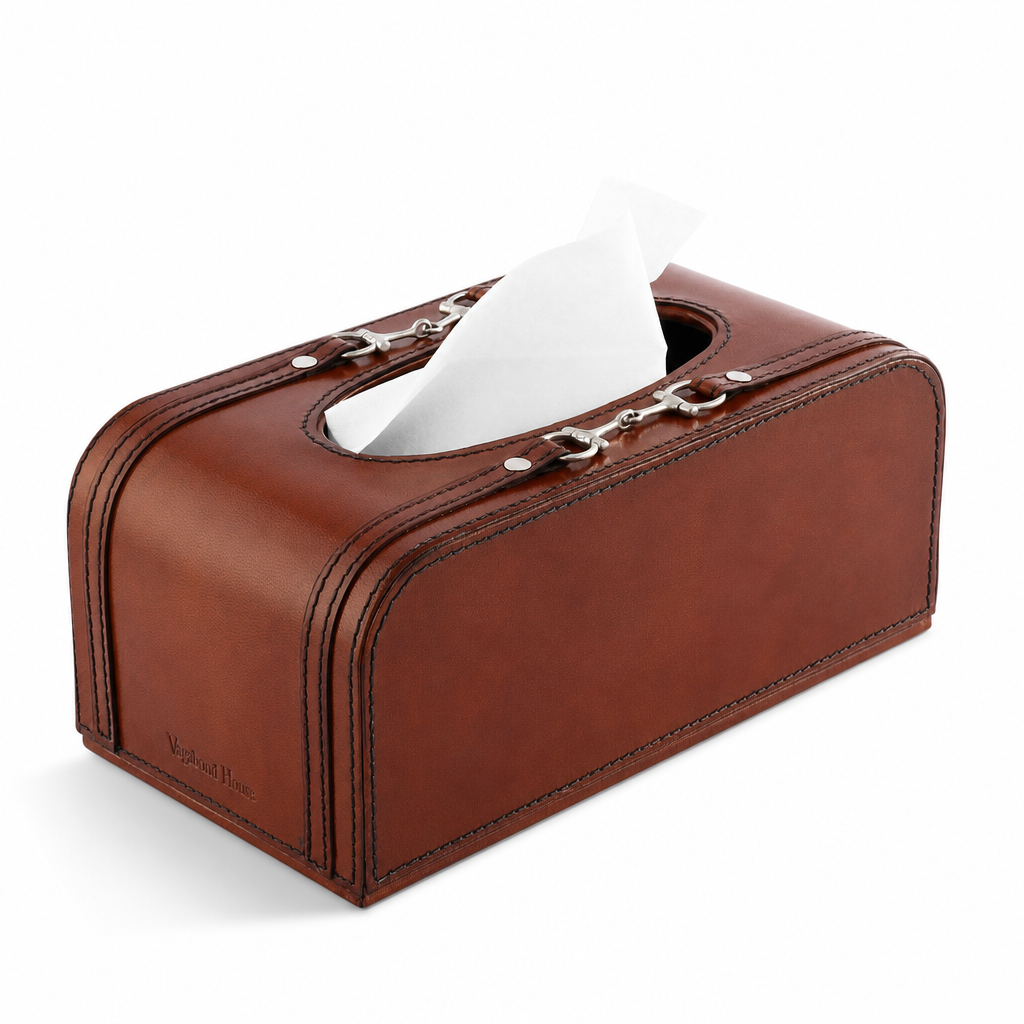 Premium Genuine Leather Bit Tissue Box 1
