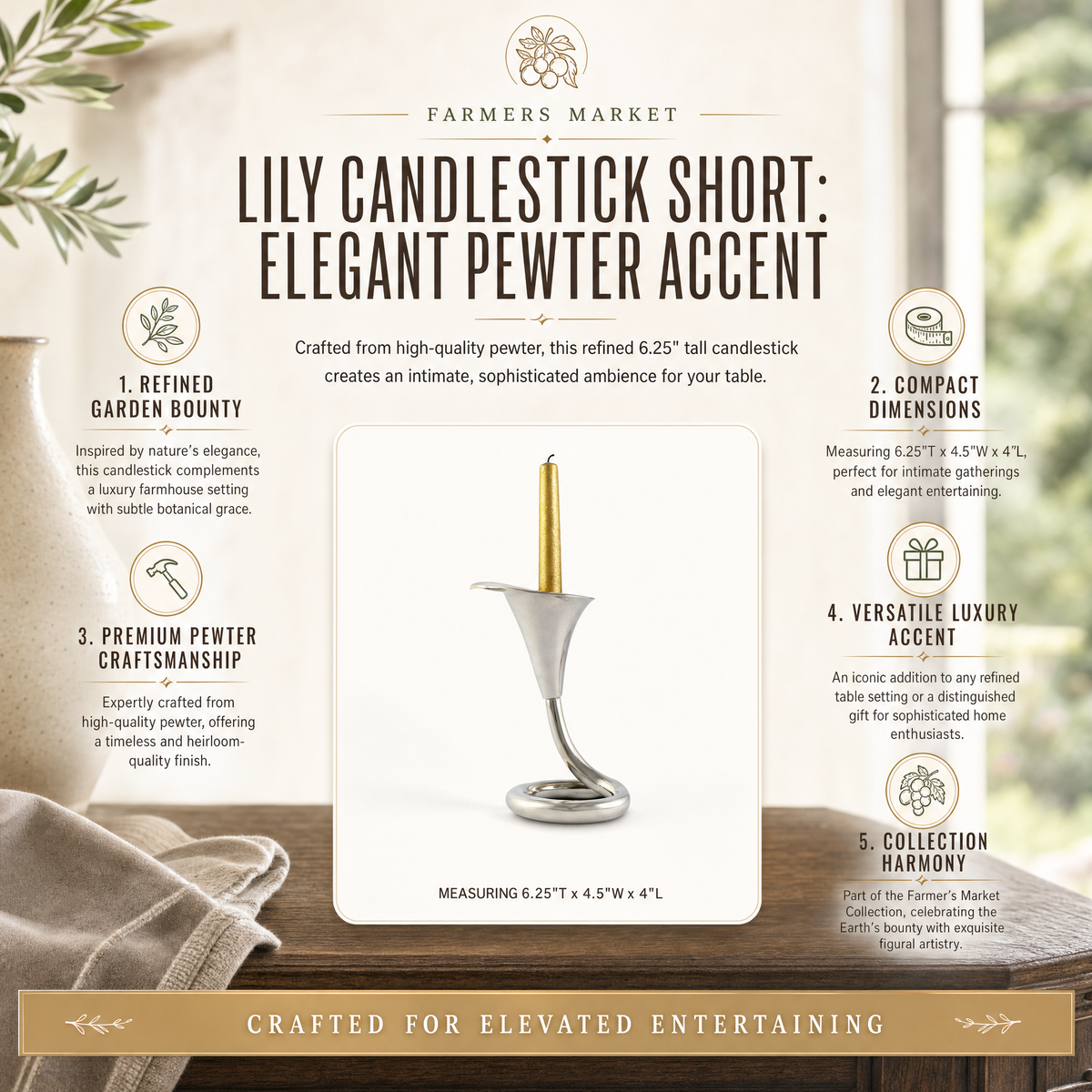 Lily Candlestick Short 9