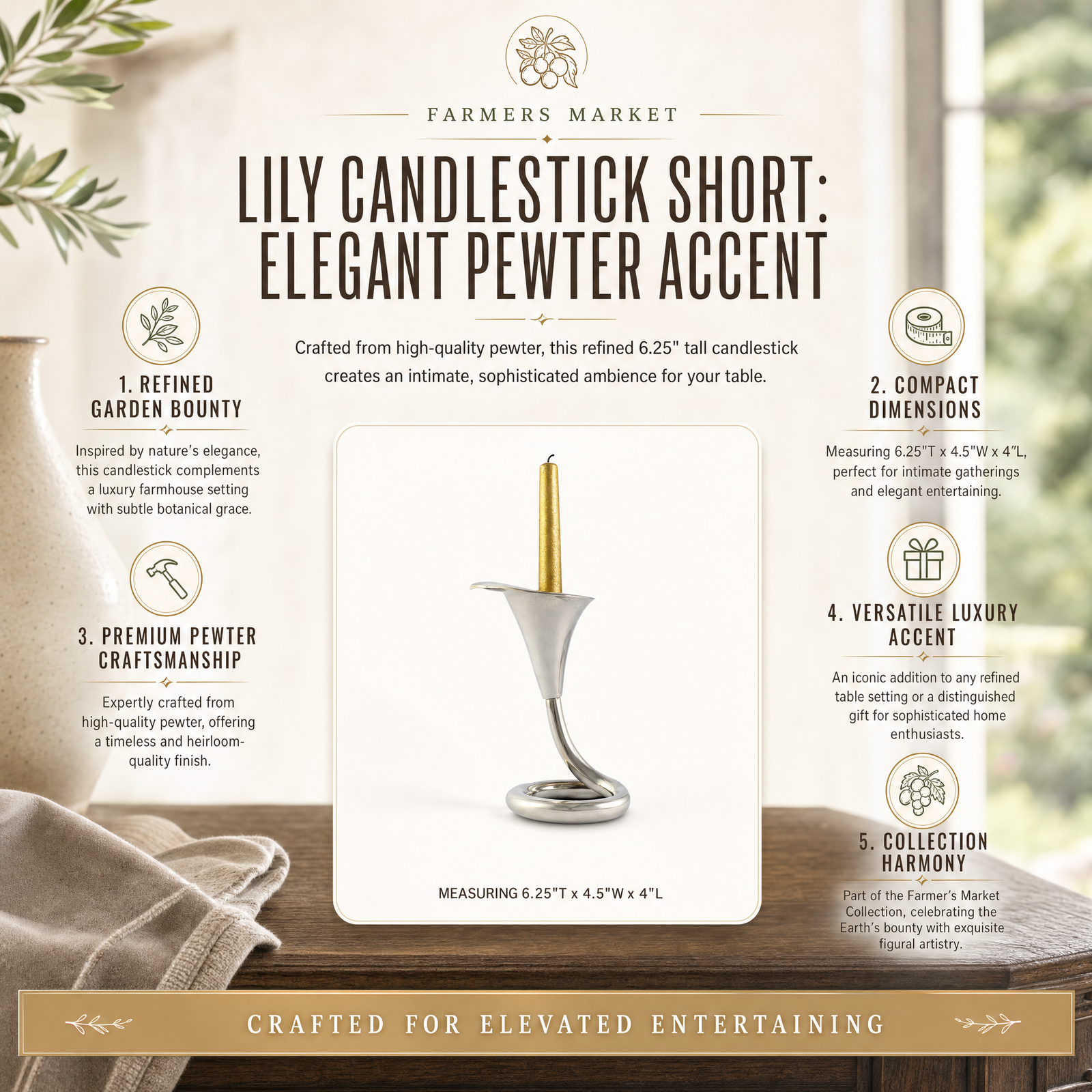 Lily Candlestick Short 9