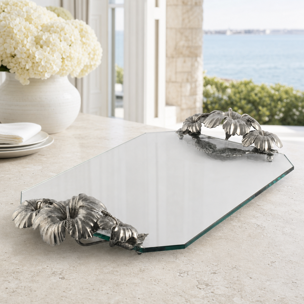 Hibiscus Flower Glass Tray 1