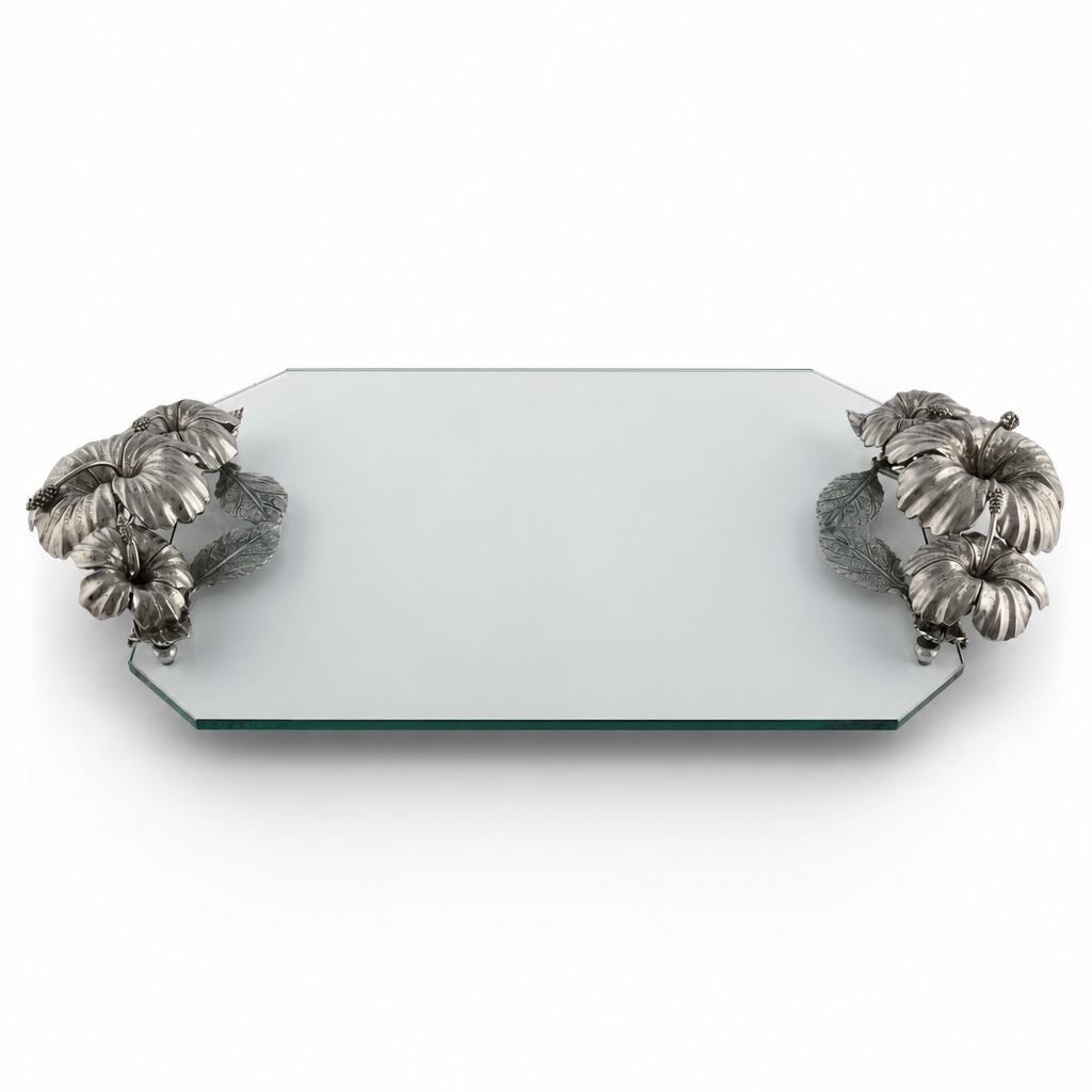 Hibiscus Flower Glass Tray 8