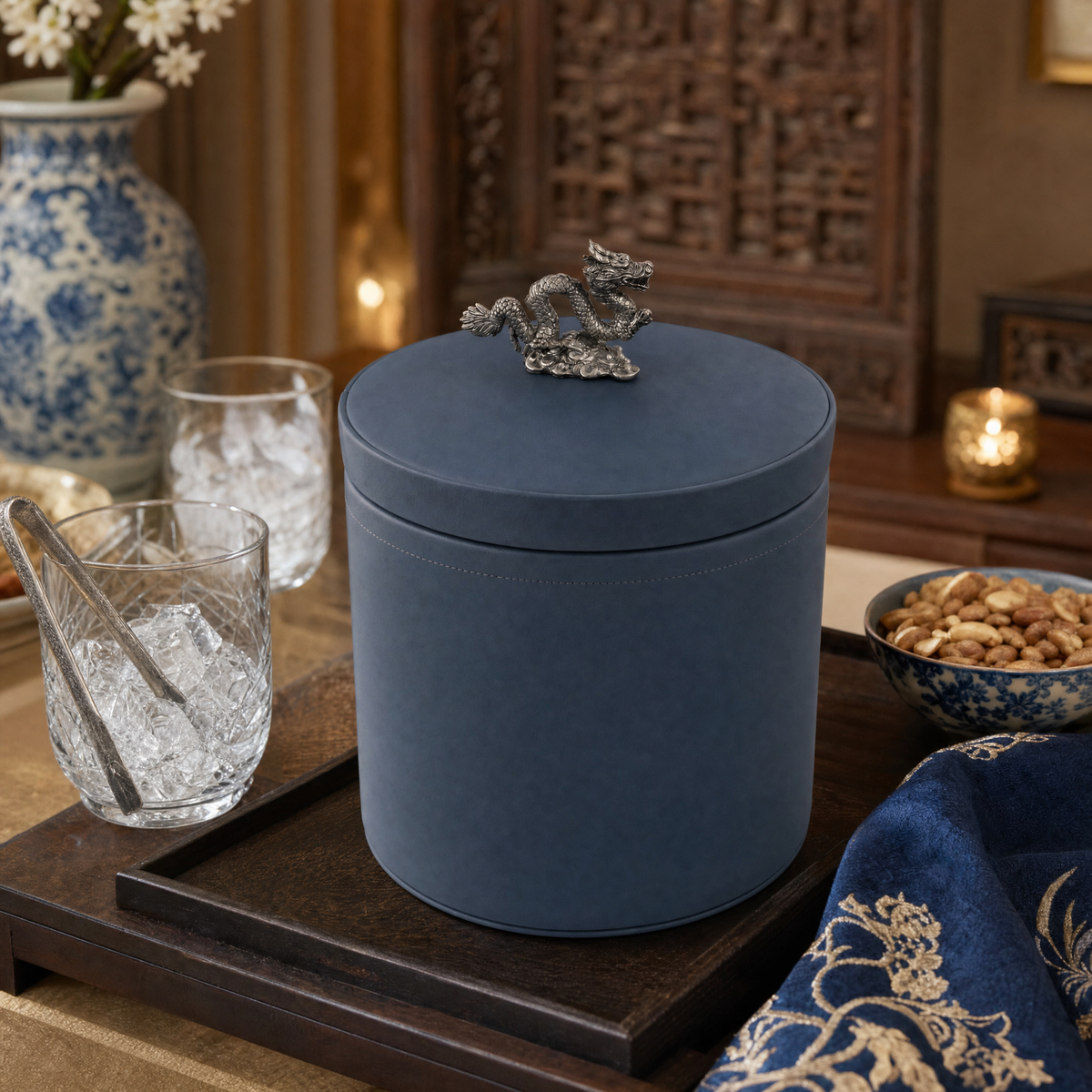 Dragon Vegan Leather Ice Bucket 7