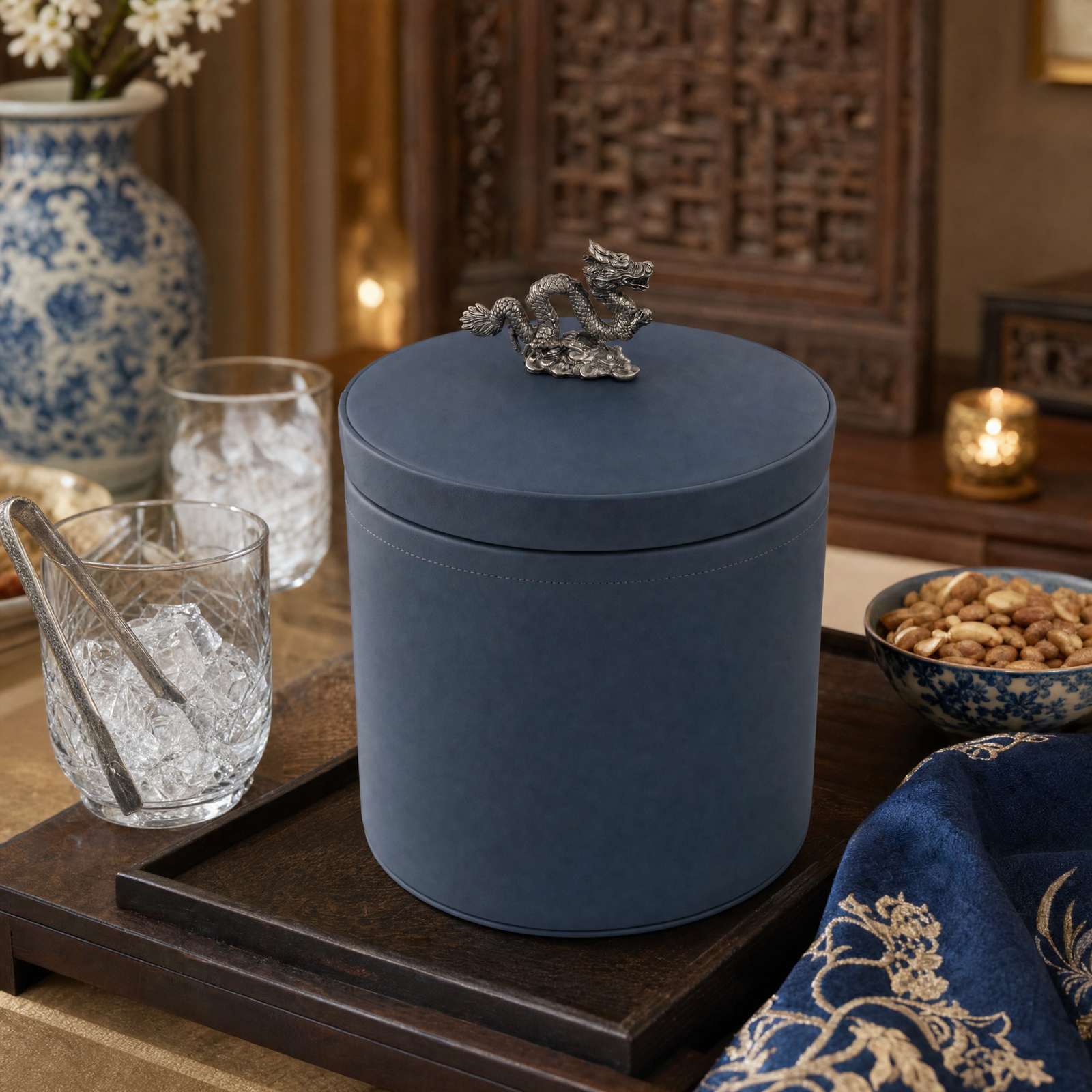 Dragon Vegan Leather Ice Bucket 7