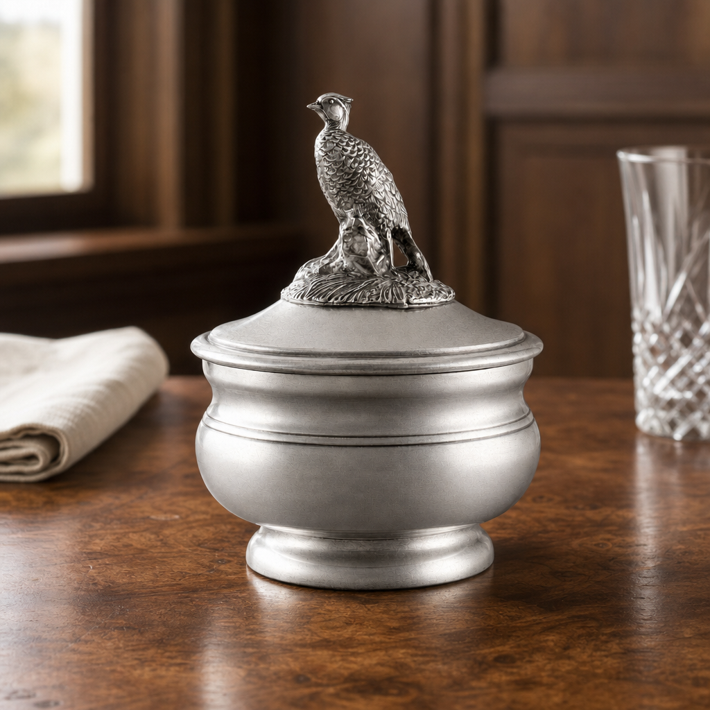 Pewter Pheasant Sauce Bowl 1