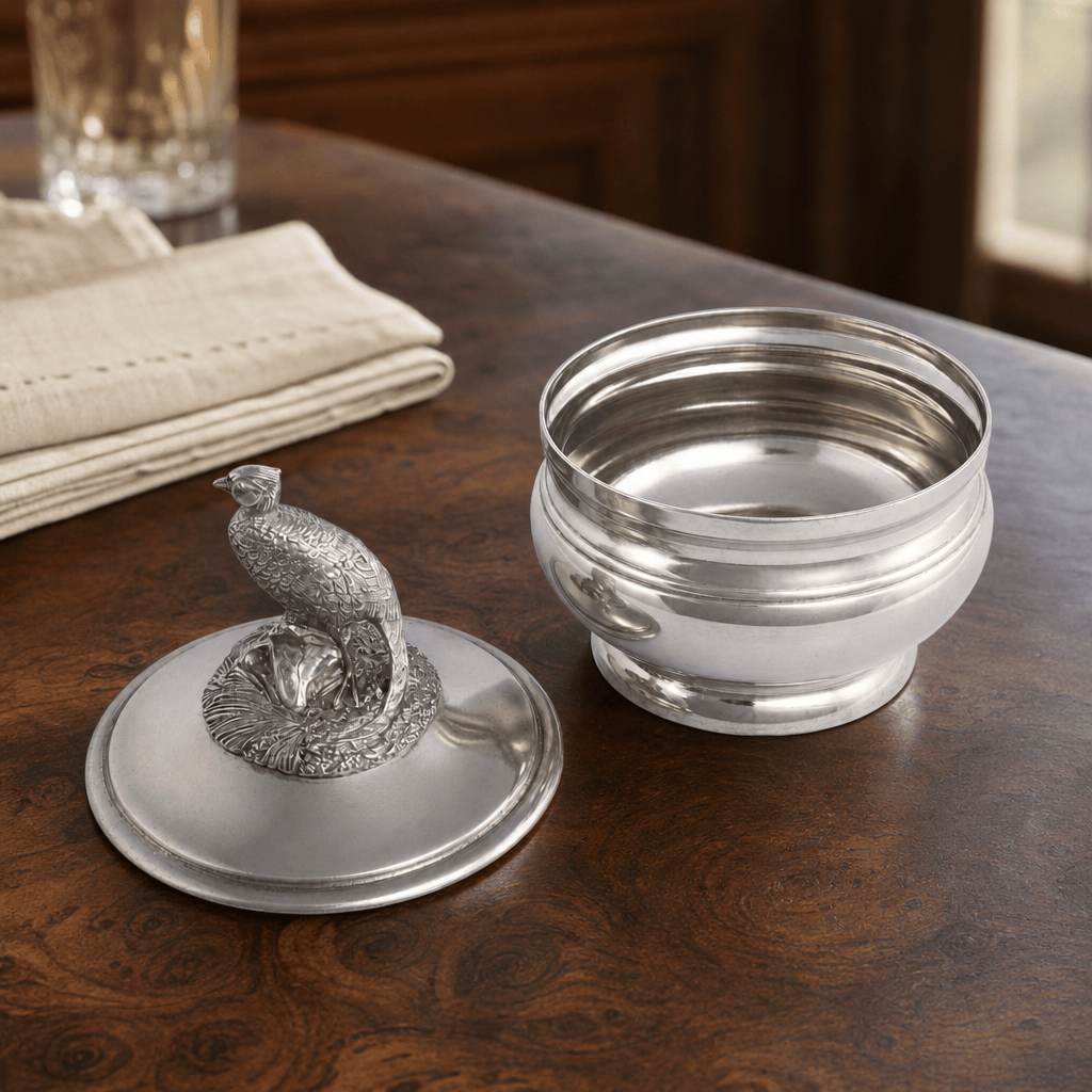Pewter Pheasant Sauce Bowl 4