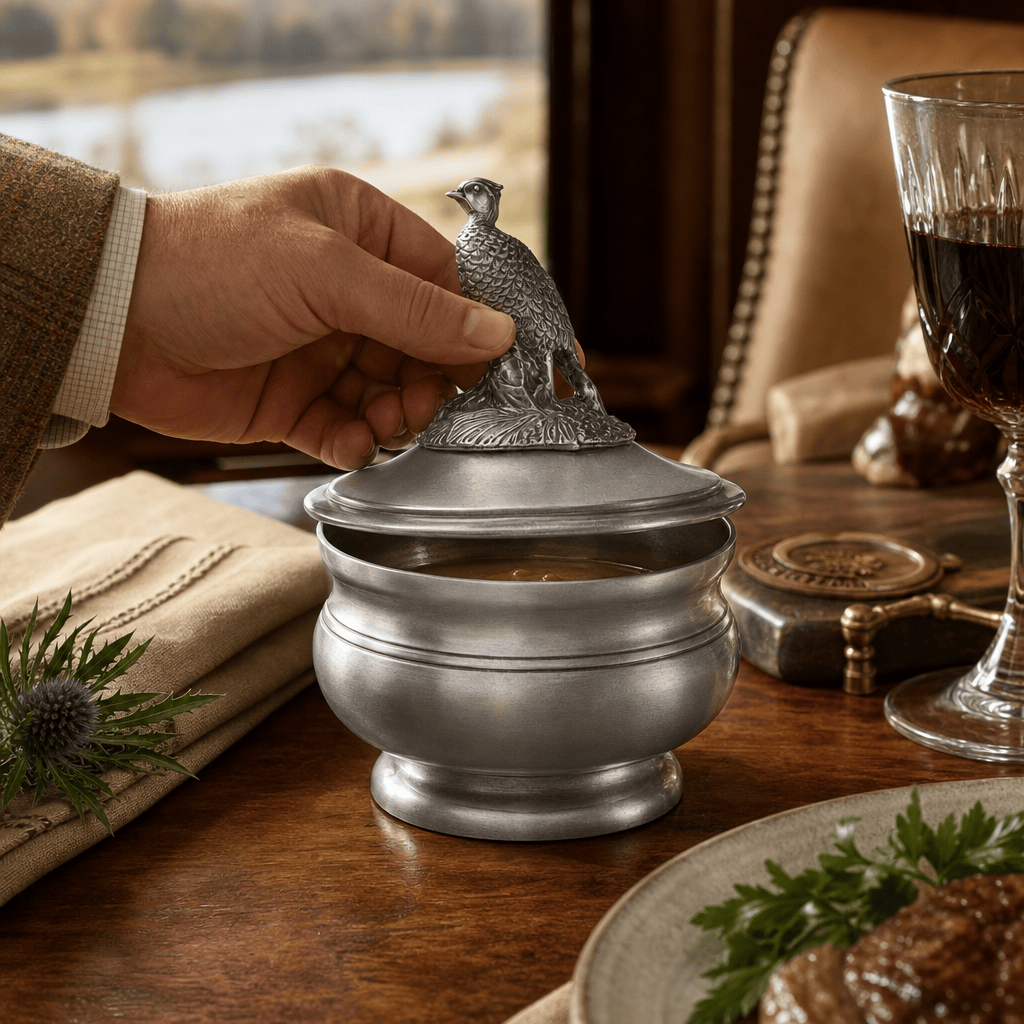 Pewter Pheasant Sauce Bowl 6