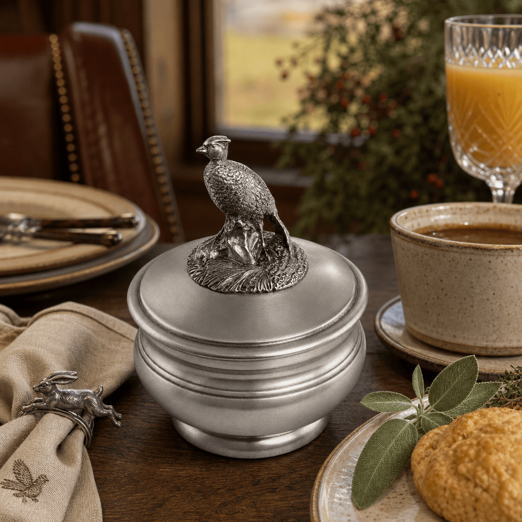 Pewter Pheasant Sauce Bowl 7