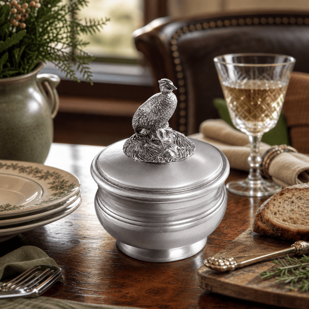 Pewter Pheasant Sauce Bowl 9