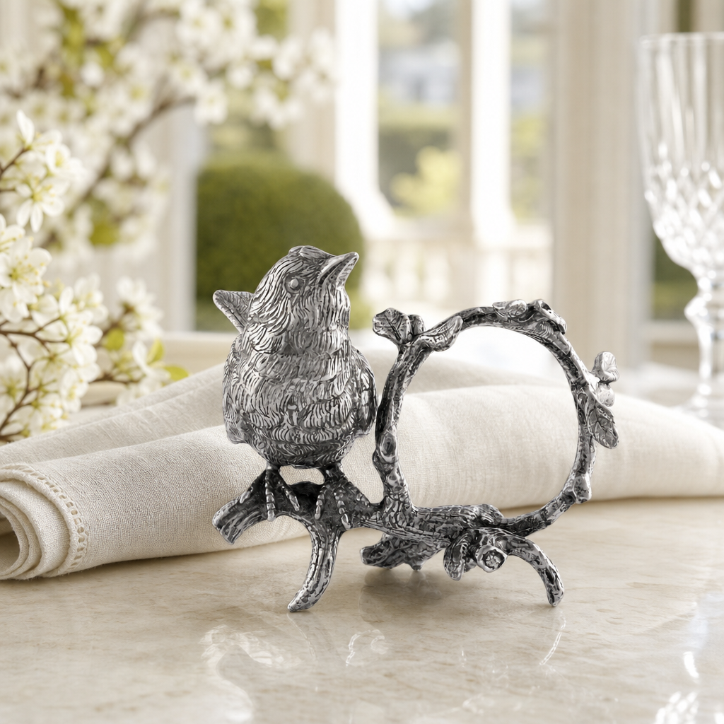 Pewter Song Bird Napkin Ring 1