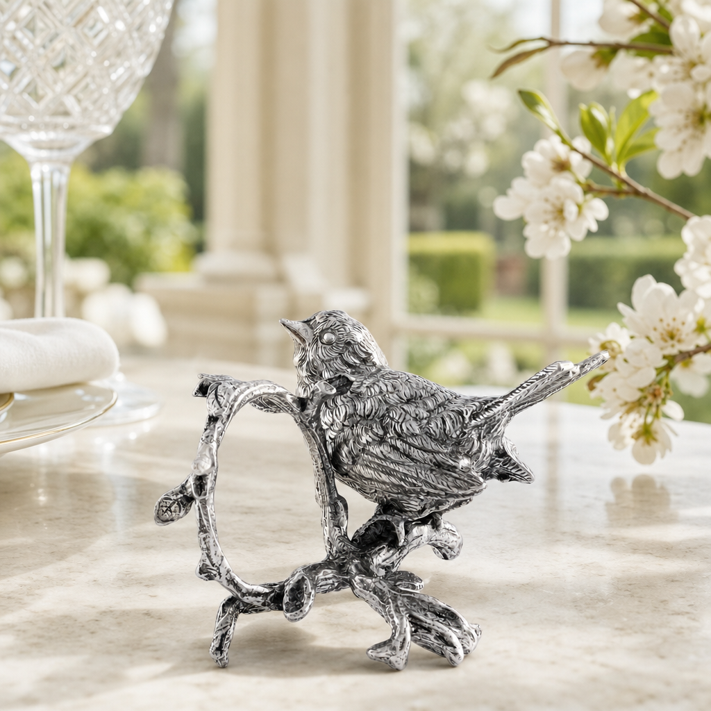Pewter Song Bird Napkin Ring 5