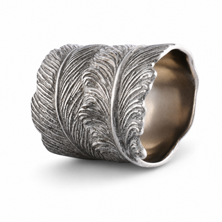 Pewter Feather Napkin Ring
