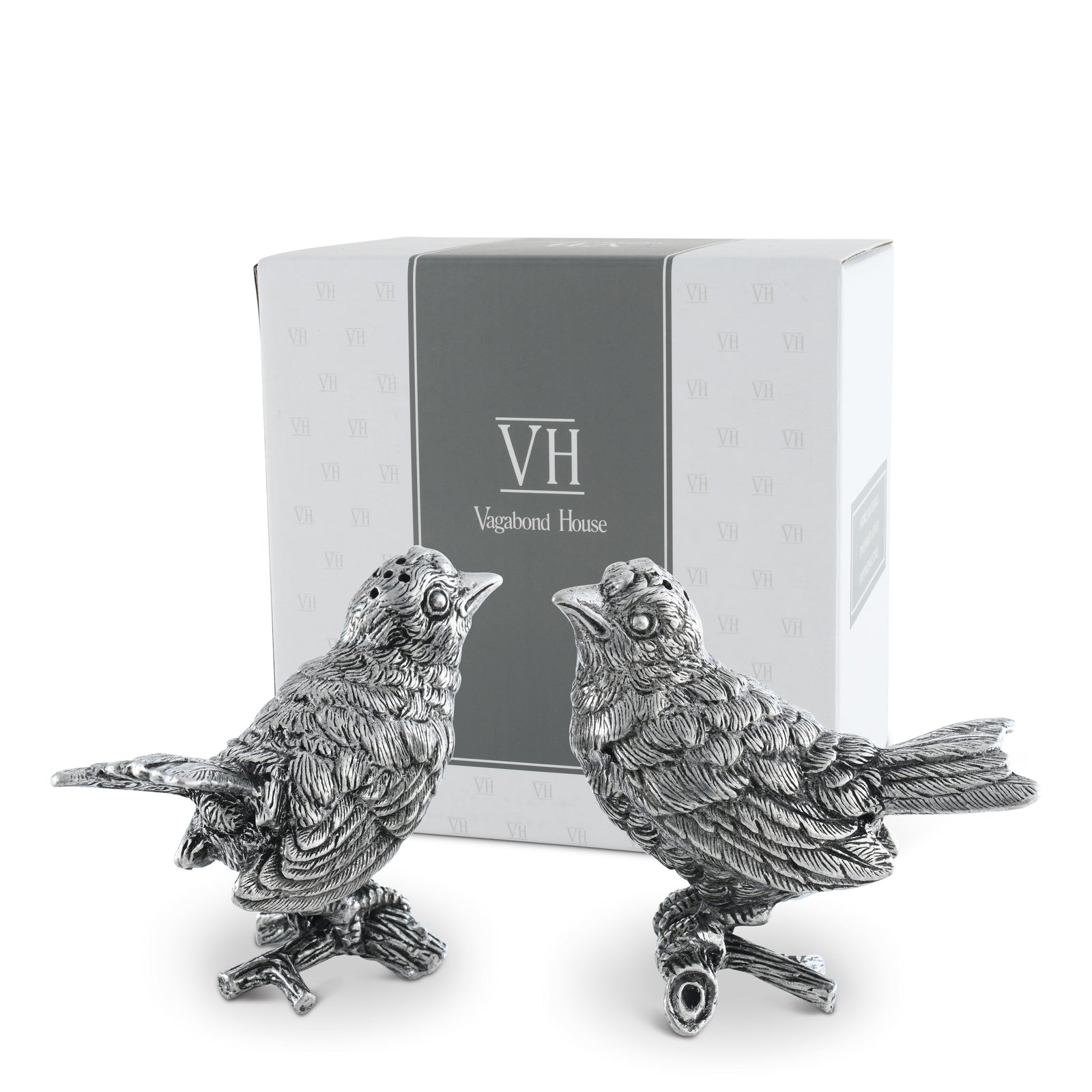 Pewter Song Birds Salt & Pepper Set 10