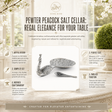Pewter Peacock Salt Cellar