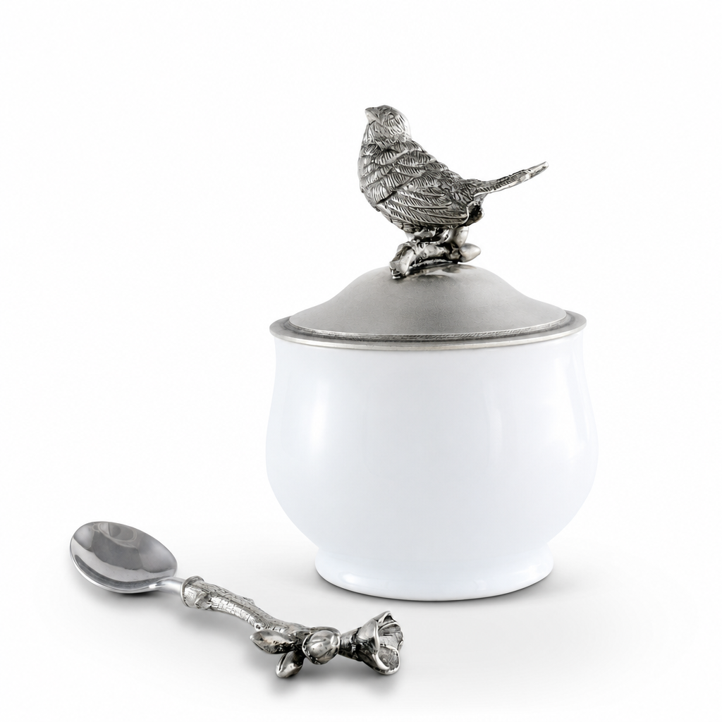 Song Bird Sugar Bowl and Spoon 1