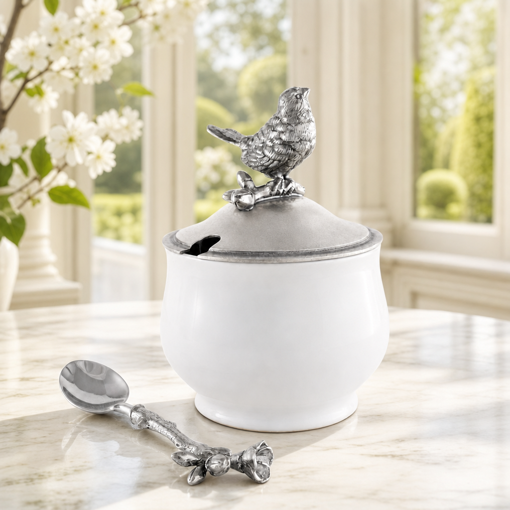 Song Bird Sugar Bowl and Spoon 4