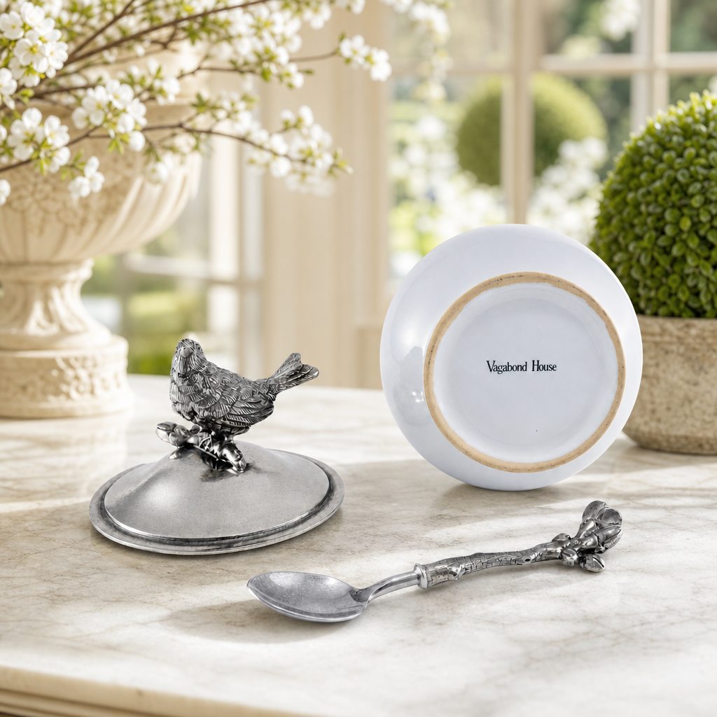 Song Bird Sugar Bowl and Spoon 5