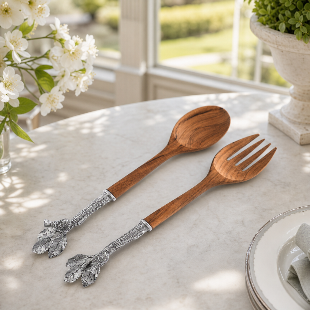Song Bird Salad Server Set 4