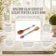 Song Bird Salad Server Set