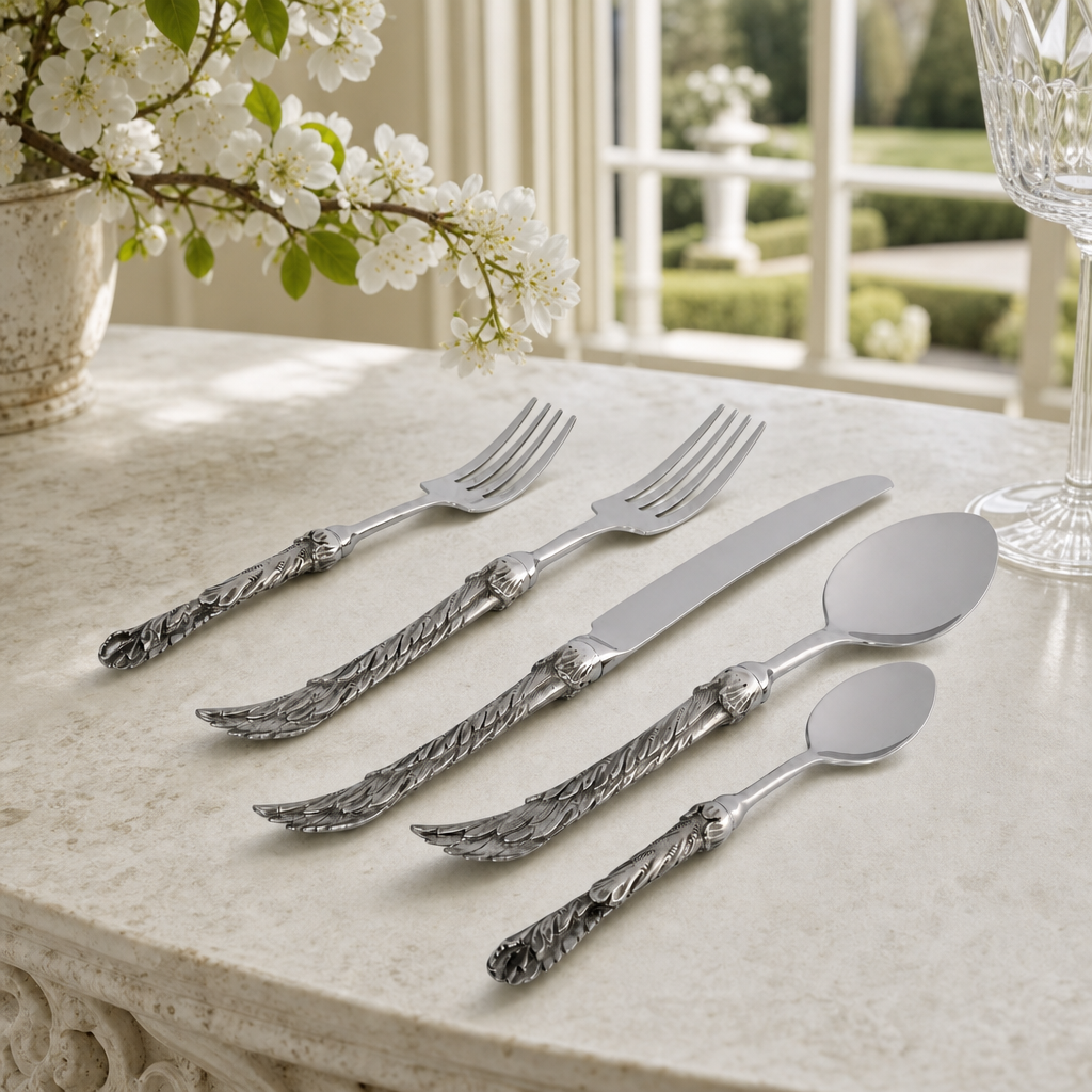 Avian Pattern Stainless Place setting 2