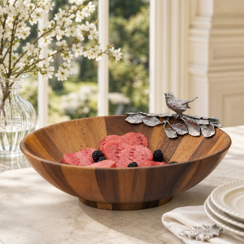 Song Bird Salad Serving Bowl 3