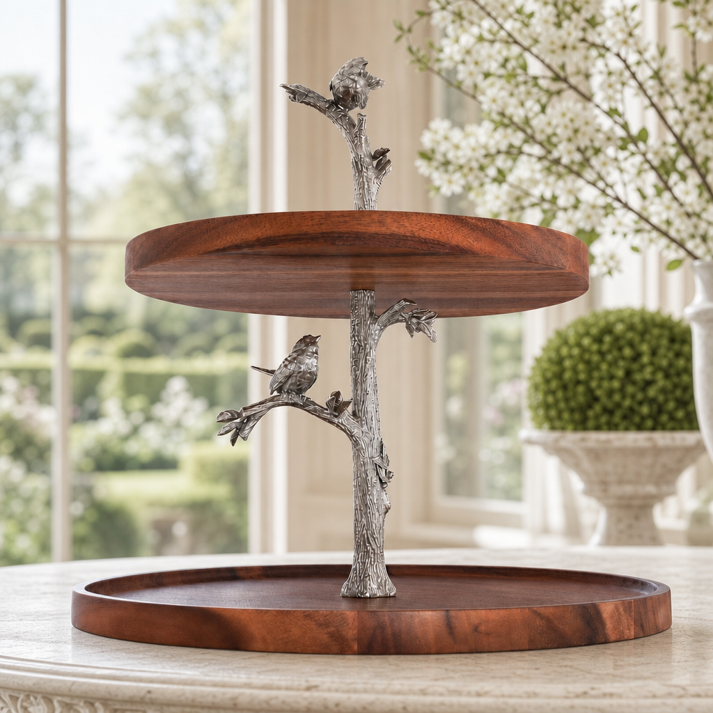 Song Bird Cheese Stand Two Tier 3