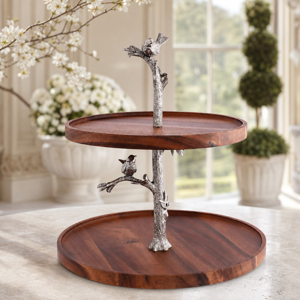 Song Bird Cheese Stand Two Tier 4