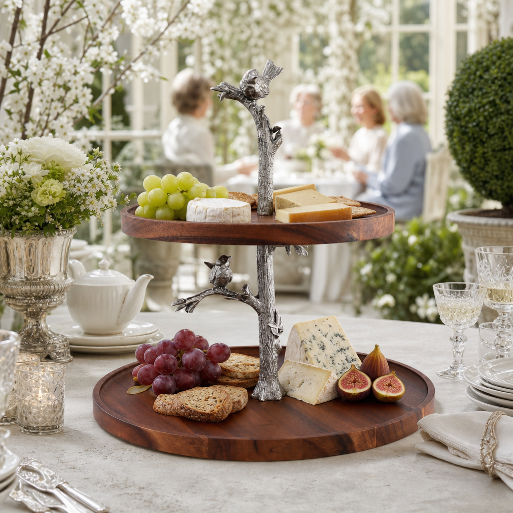 Song Bird Cheese Stand Two Tier 7