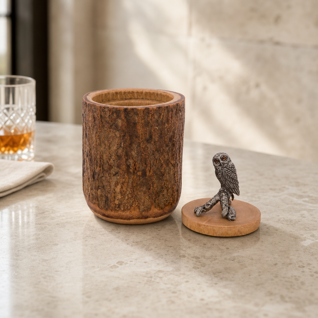 Owl Wood Canister 3