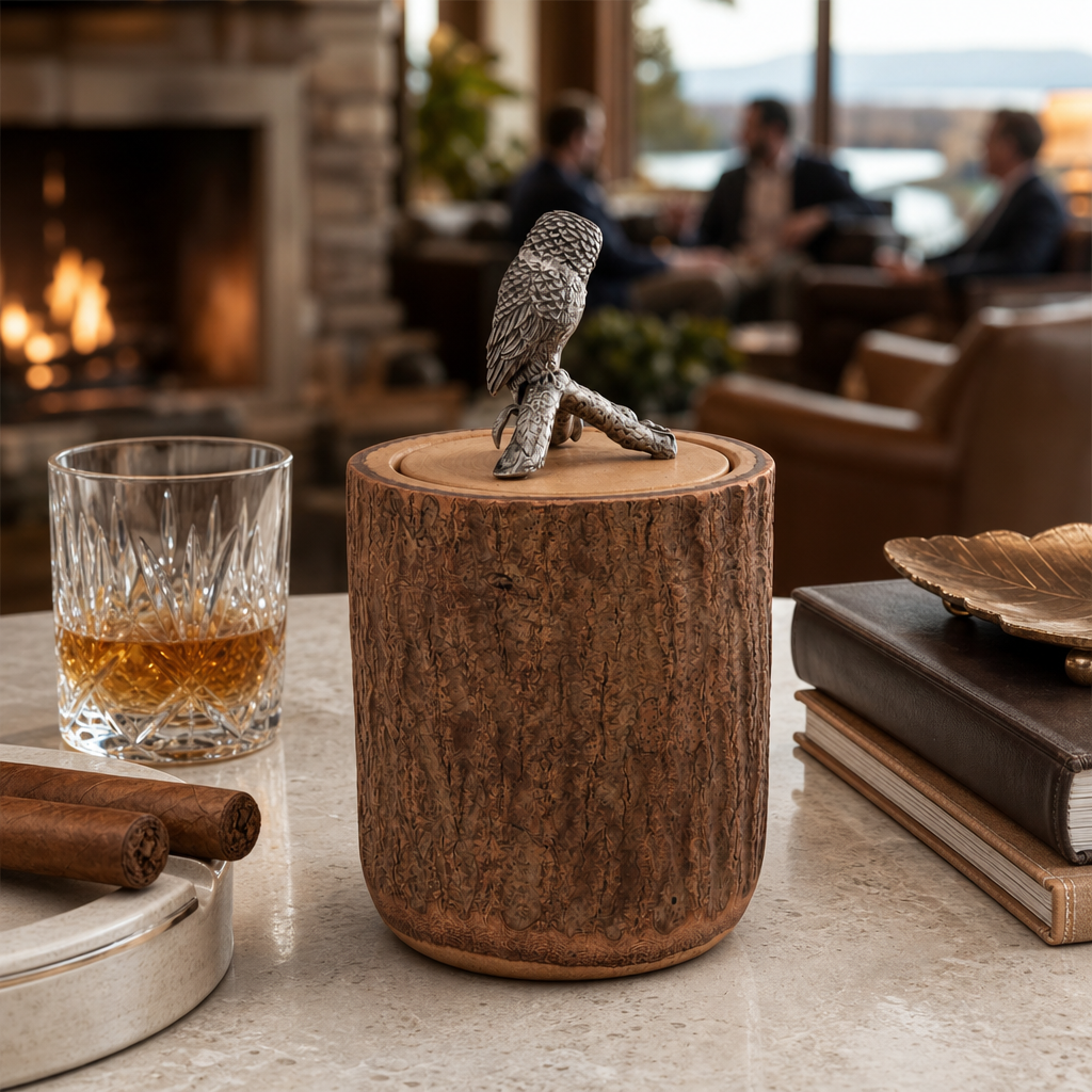 Owl Wood Canister 9
