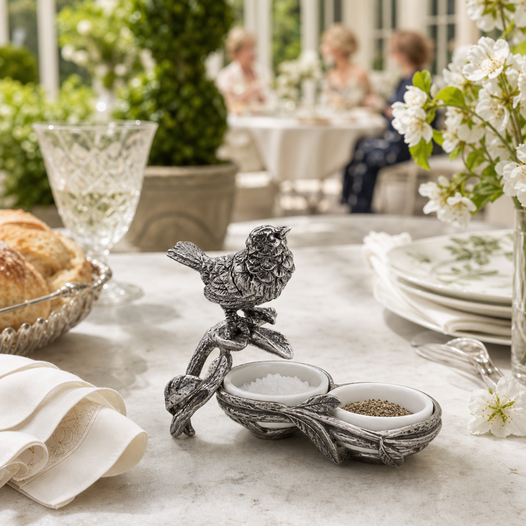 Song Bird Dbl Salt Cellar 7