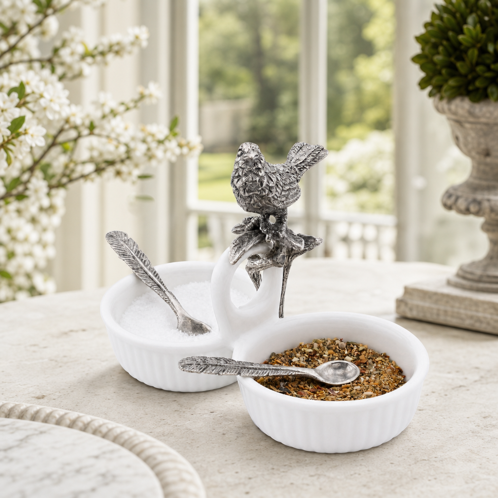 Song Bird Dbl Salt Cellar 2