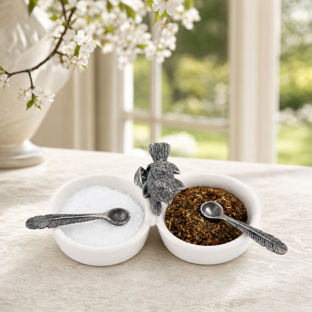 Song Bird Dbl Salt Cellar 4