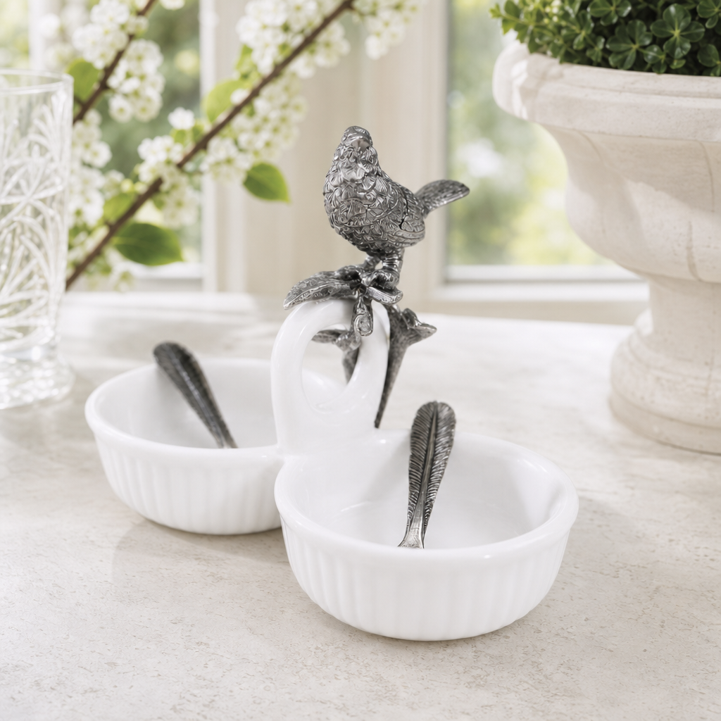 Song Bird Dbl Salt Cellar 3
