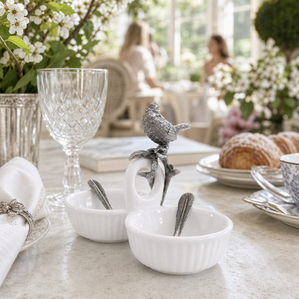 Song Bird Dbl Salt Cellar 5
