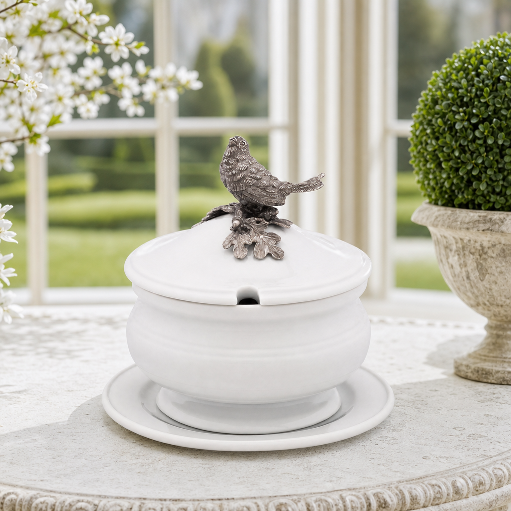 Songbird Porcelain Lidded Bowl 1