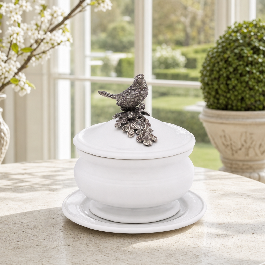 Songbird Porcelain Lidded Bowl 3
