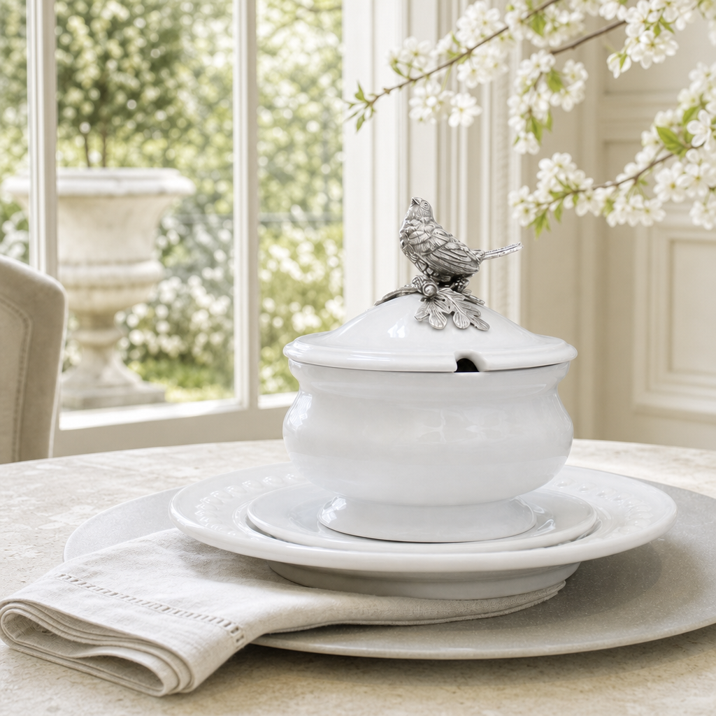 Songbird Porcelain Lidded Bowl 5