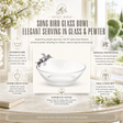 Song Bird Glass Bowl