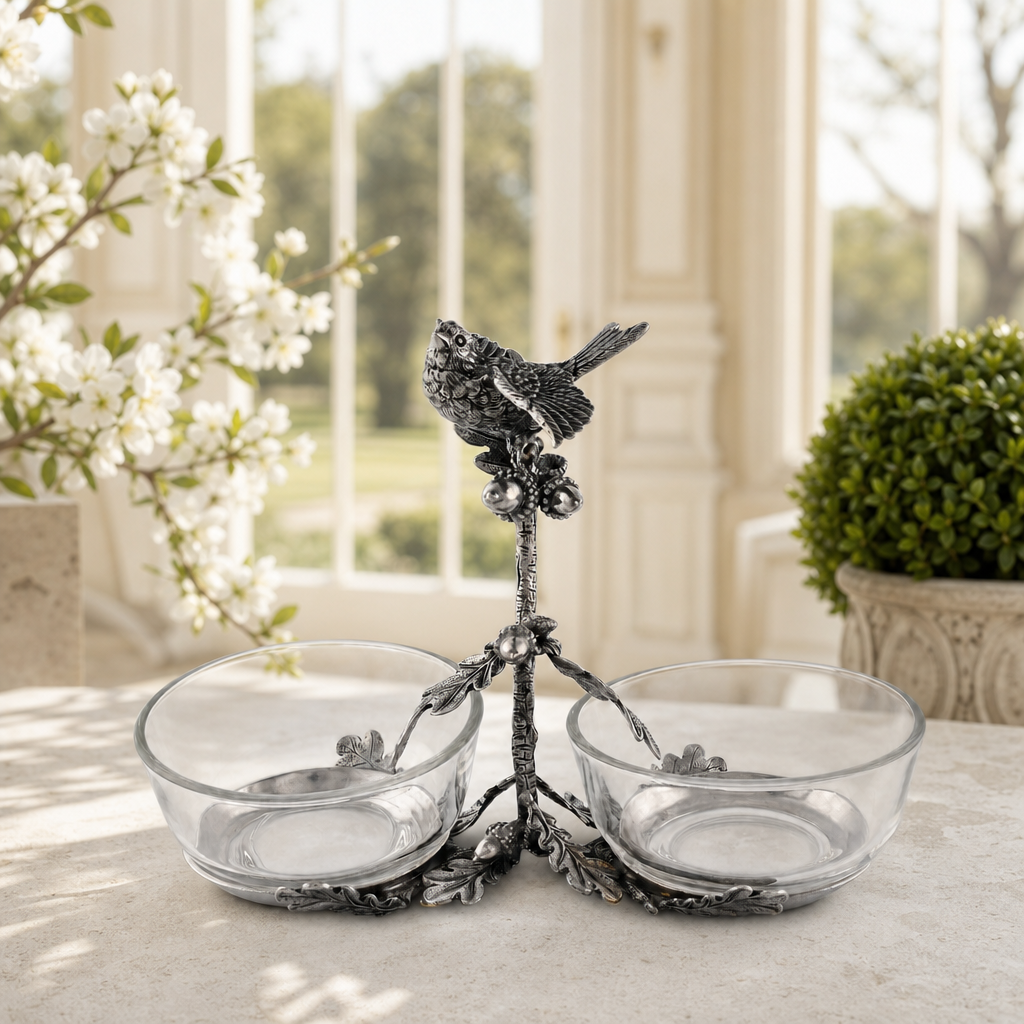 Song Bird Double Condiment Bowl 3