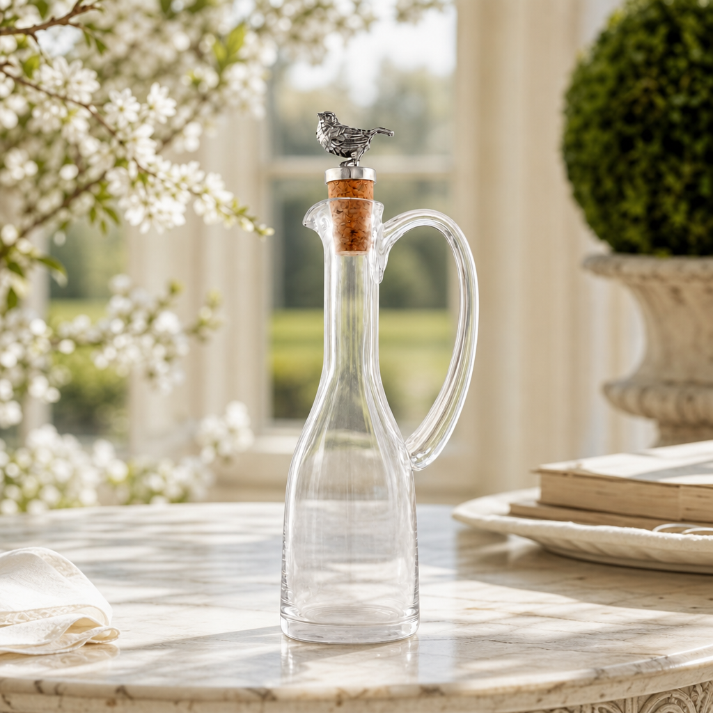 Cruet Bottle with Song Bird Cork Stopper 3