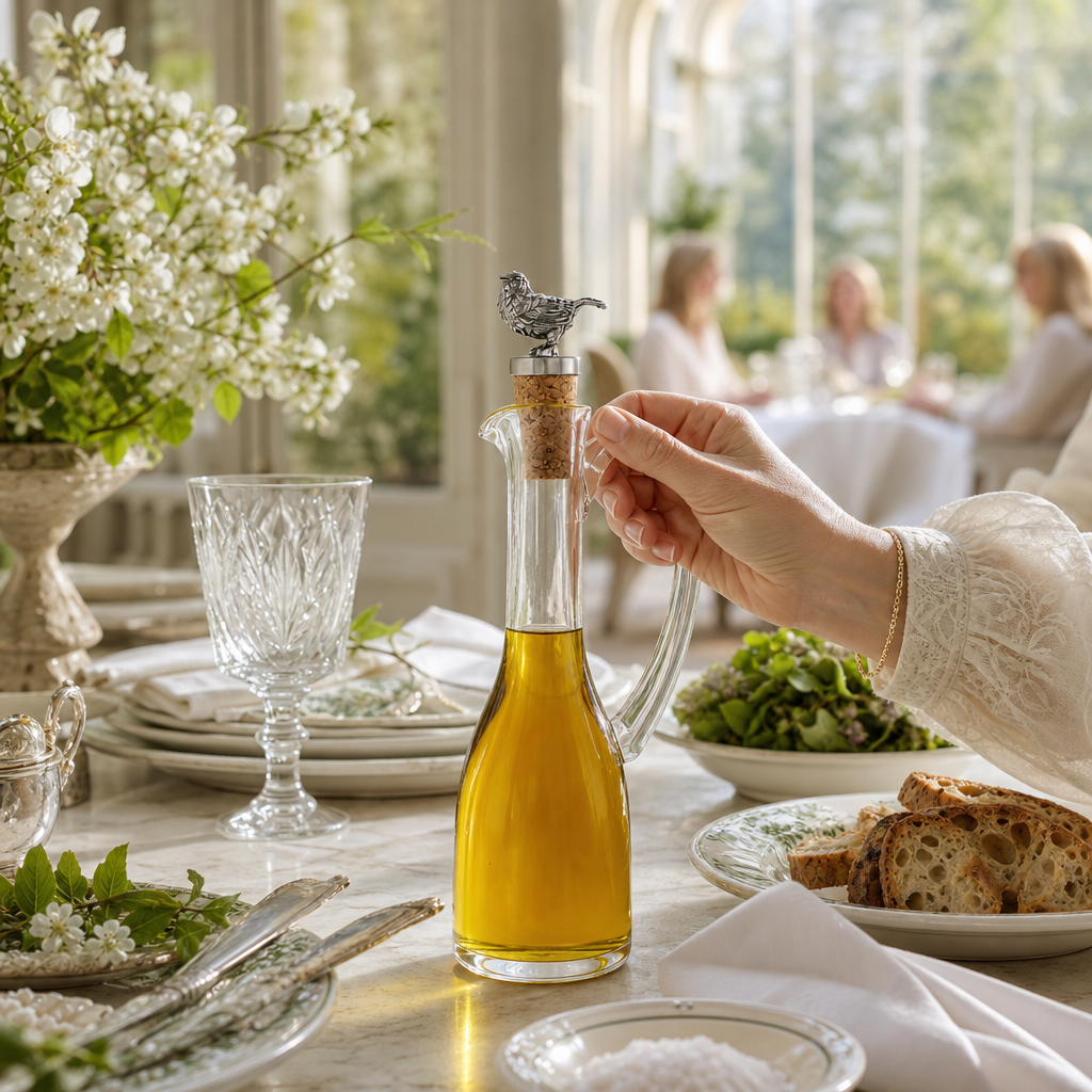 Cruet Bottle with Song Bird Cork Stopper 5