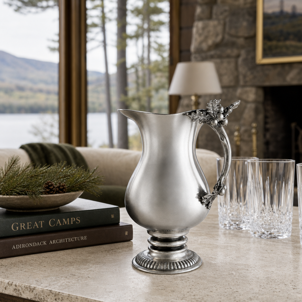 Pewter Oak Leaf  Pitcher 6