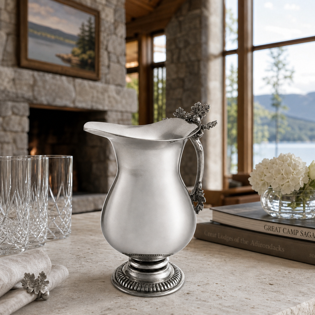Pewter Oak Leaf  Pitcher 7