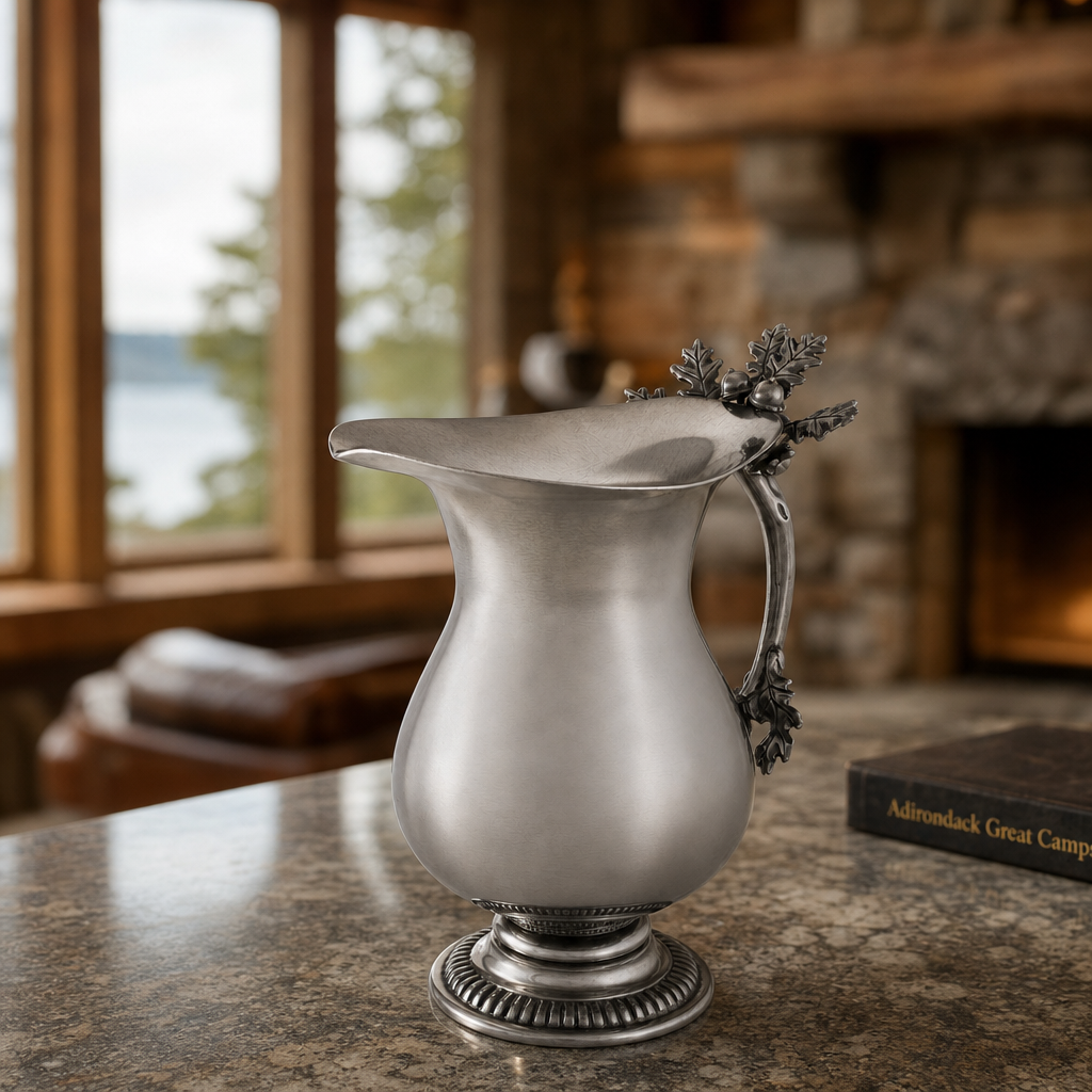 Pewter Oak Leaf  Pitcher 4