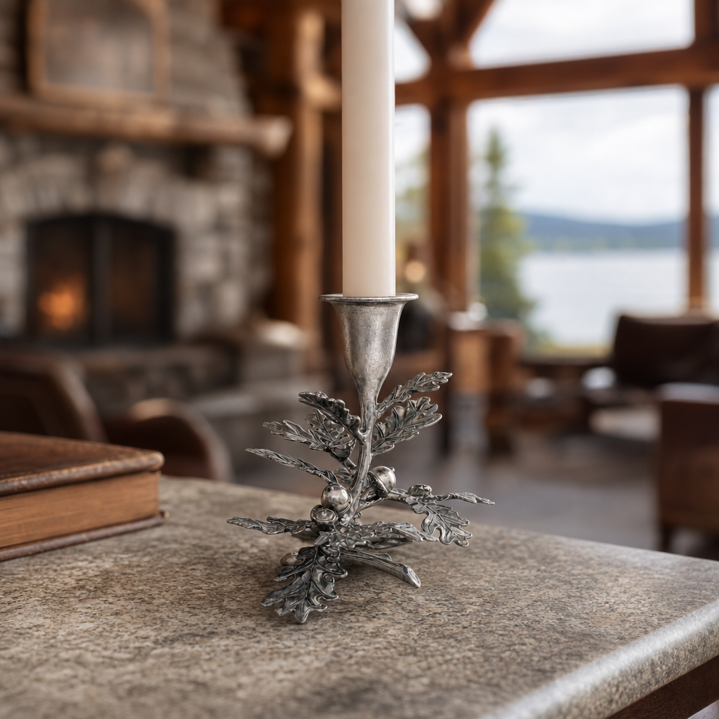 Oak Leaf Candlestick - 1 Taper 3