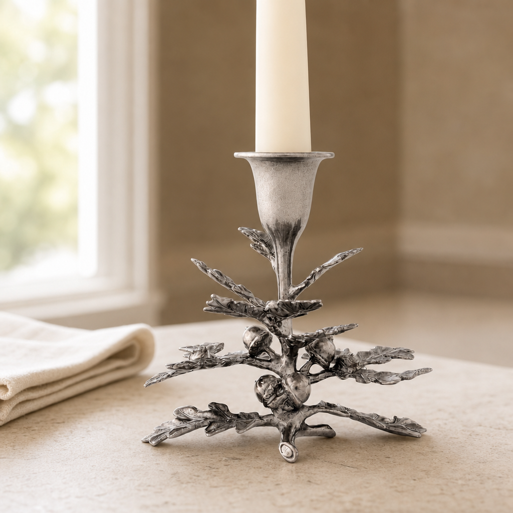 Oak Leaf Candlestick - 1 Taper 4