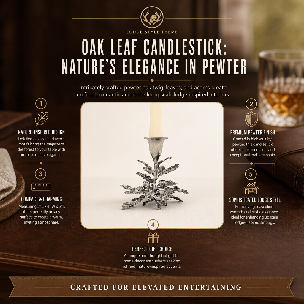 Oak Leaf Candlestick - 1 Taper 11