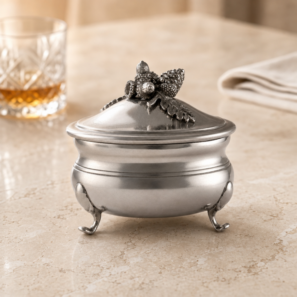 Pewter Acorn  Sauce Bowl 2