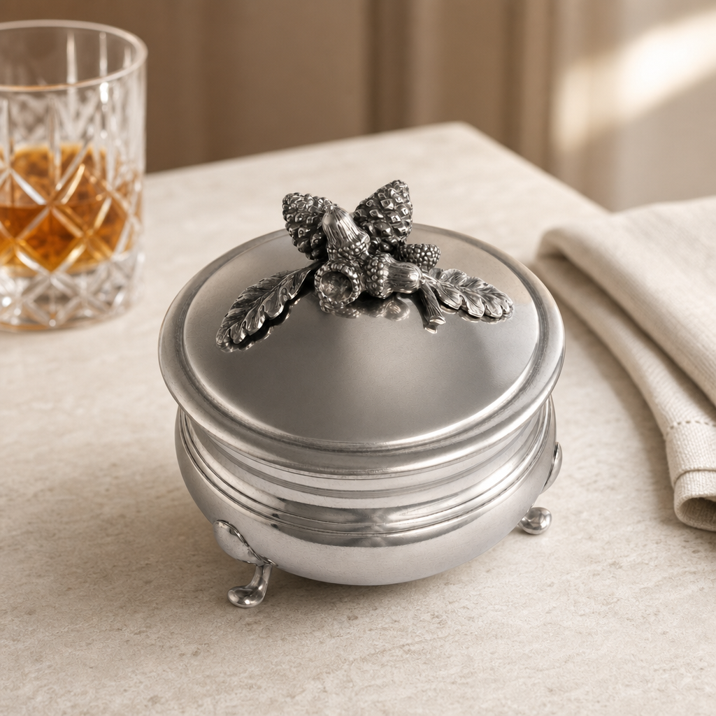 Pewter Acorn  Sauce Bowl 5